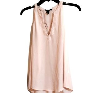 Forever 21 Pink Cut Out Chiffon Blouse Top Shirt Size Small